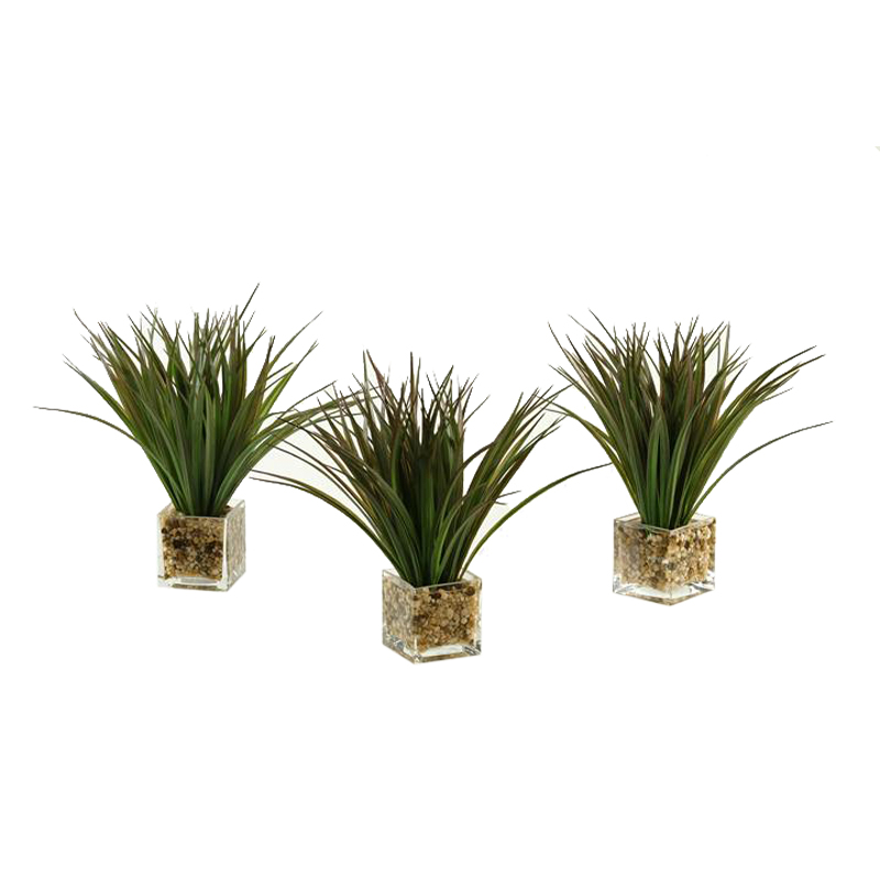 Wild Grass in Tealight Vase - Set of 3 - 139087