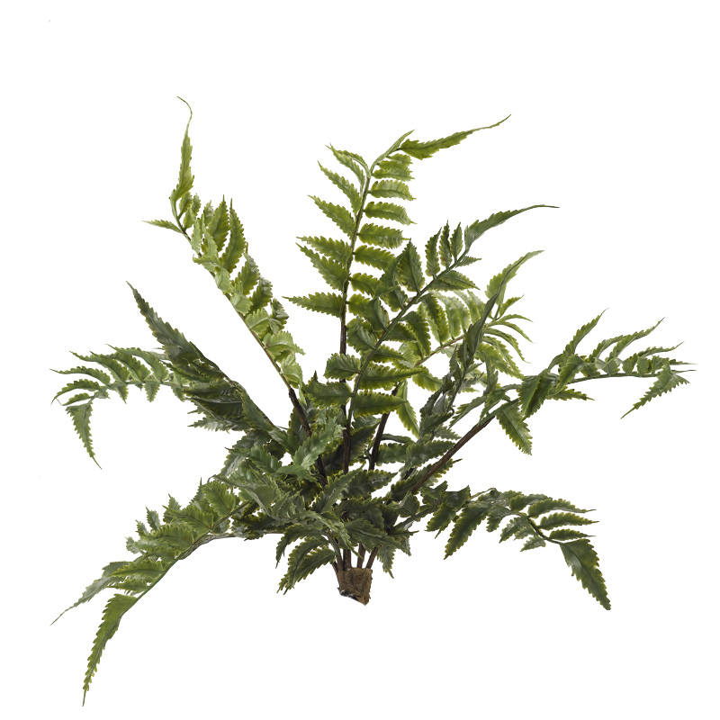 Two Tone Leather Fern Bush - GR1978