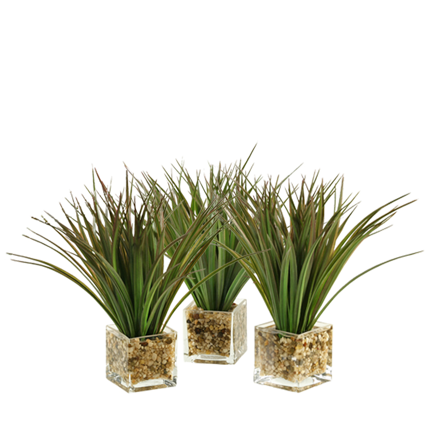 Wild Grass in Tealight Vase - Set of 3 - 139087 - Image 2