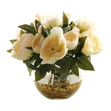 Peonies in Glass Ball - 149103
