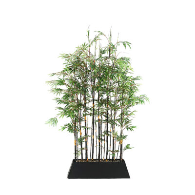 7' Black Bamboo Screen in Prism Planter - 315405