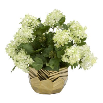 Snowball Branch in Medium Gold Flintstone Planter - 189003