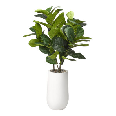Natural Touch Fiddle Leaf Fig Plant in Quinn Planter 4' - 319111