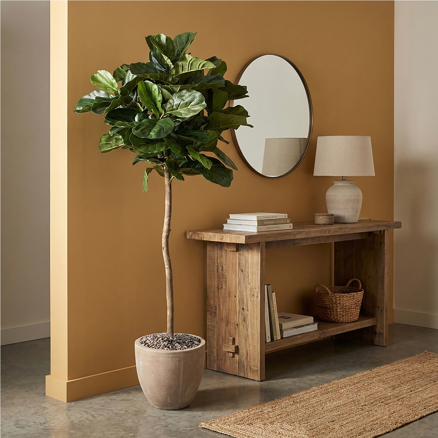 Brazilian Fiddle Leaf Fig in Grove Planter 7' - 319702 - Image 2