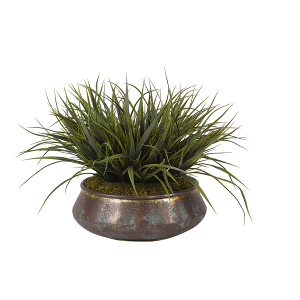 Green Wild Grass in Small Virtu Planter - 209003