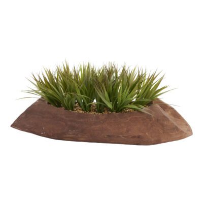 Grass in Brown Lodge Planter - 212131