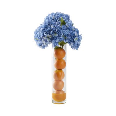 Hydrangeas with Oranges in Cillian Vase - 212216