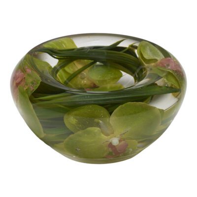 Cymbidium Orchids in Small Puddle Vase - 212222