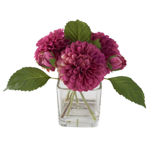 Burgundy Dahlias in Tealight Vase - 212224