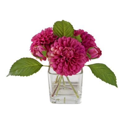 Burgundy Dahlias in Tealight Vase - 212224