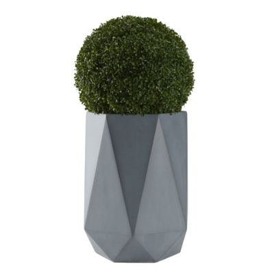 38" Boxwood Ball in Grey Large Raye Planter - 321241