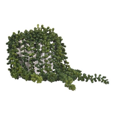Sedum Spray in Medium White Flintstone Planter - 219008