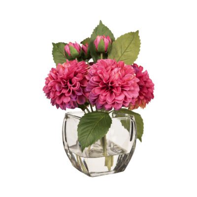 Burgundy Dahlia in Bevel Vase - 219019