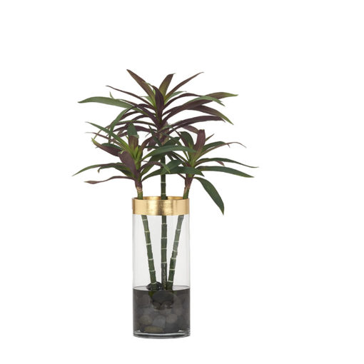 Purple Yucca Heads in Aureate Vase - 227039