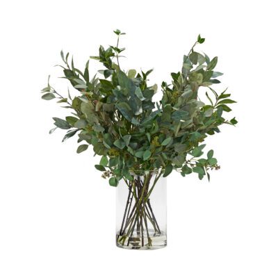 Bay Leaf, Cherry Leaves and Eucalyptus in Rowan Vase - 229023