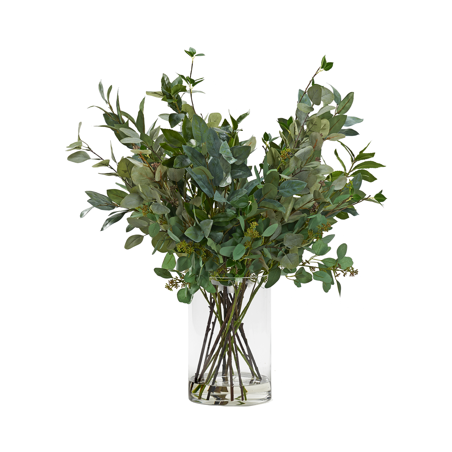 Bay Leaf, Cherry Leaves and Eucalyptus in Rowan Vase - 229023
