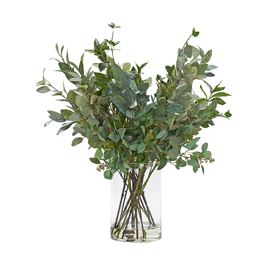 Bay Leaf, Cherry Leaves, & Eucalyptus in Rowan Vase - 229023 - Image 2