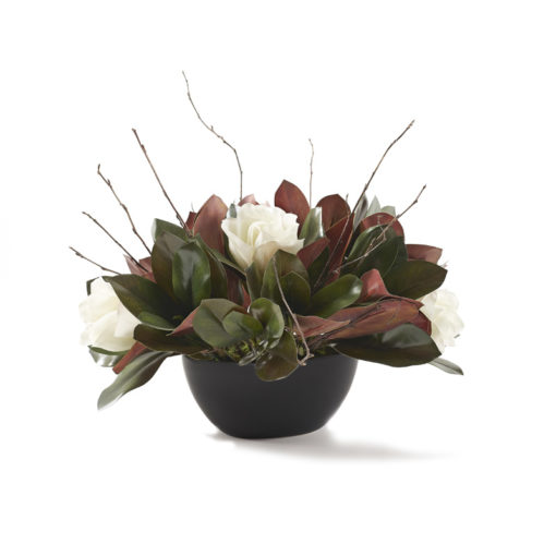 Magnolia Stems & Birch Tops in Skipper Planter - 229030