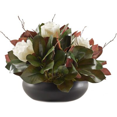 Magnolia Stems with Birch Tops in Simply Low Bowl - 229031