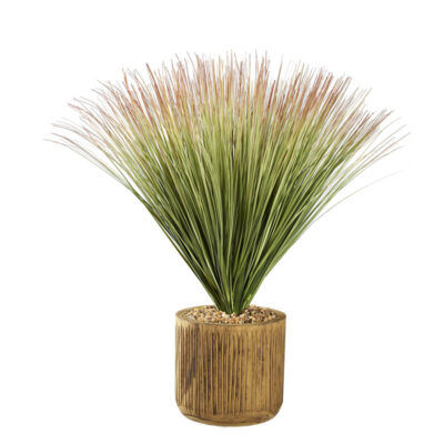 Green/Brown Onion Grass in Medium Asher Planter without Legs - 231036