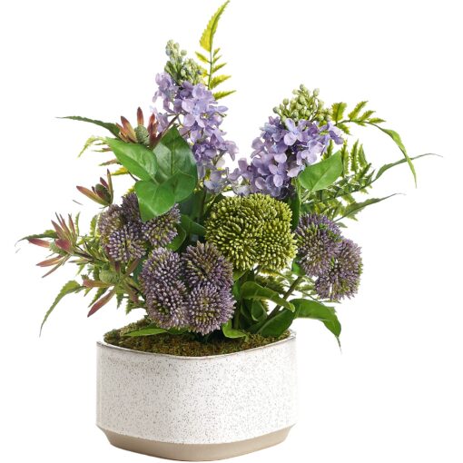 PROTEAS, LILACS, & SEDUMS IN BLAKELY PLANTER - 236000