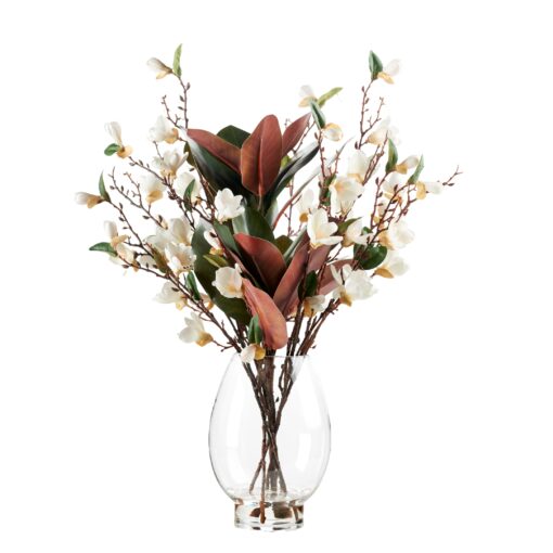 Magnolias in Socle Vase - 239029