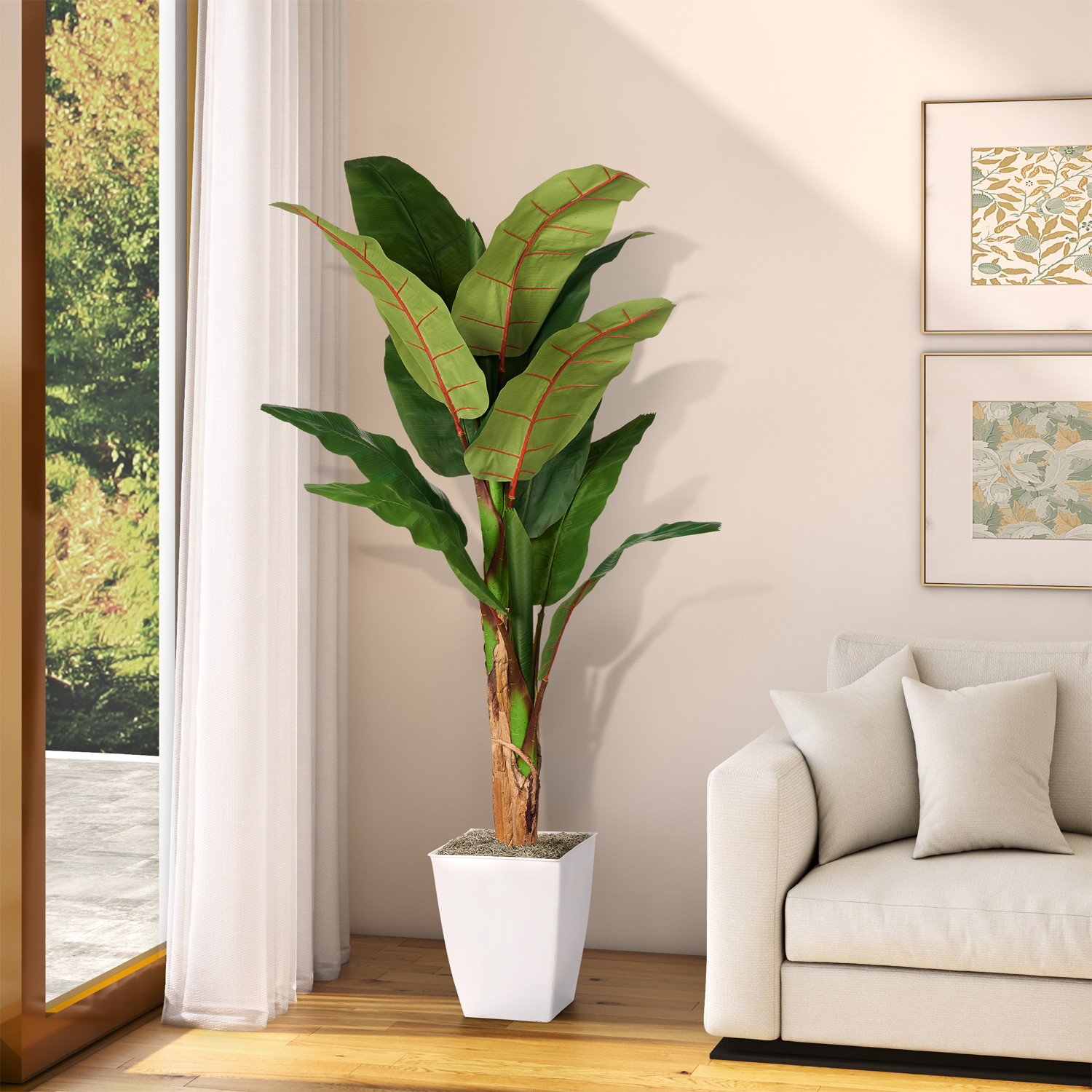 Banana Tree in Cardinal Planter 7' - 323829 - Image 2