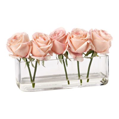 Light Pink Roses in Aquaria Vase - 212202