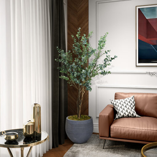 Eucalyptus Tree in Riband Planter 8.5' - 323115 - Image 2