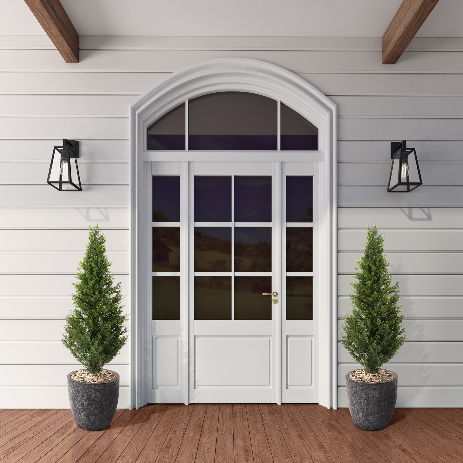 Cedar Topiary in Hudson Planter 4.5' - 1016-2823 - Image 2