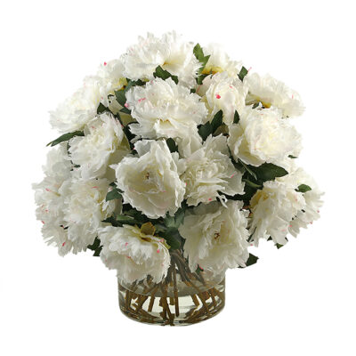 Cream Peonies in Lata Vase - 134025
