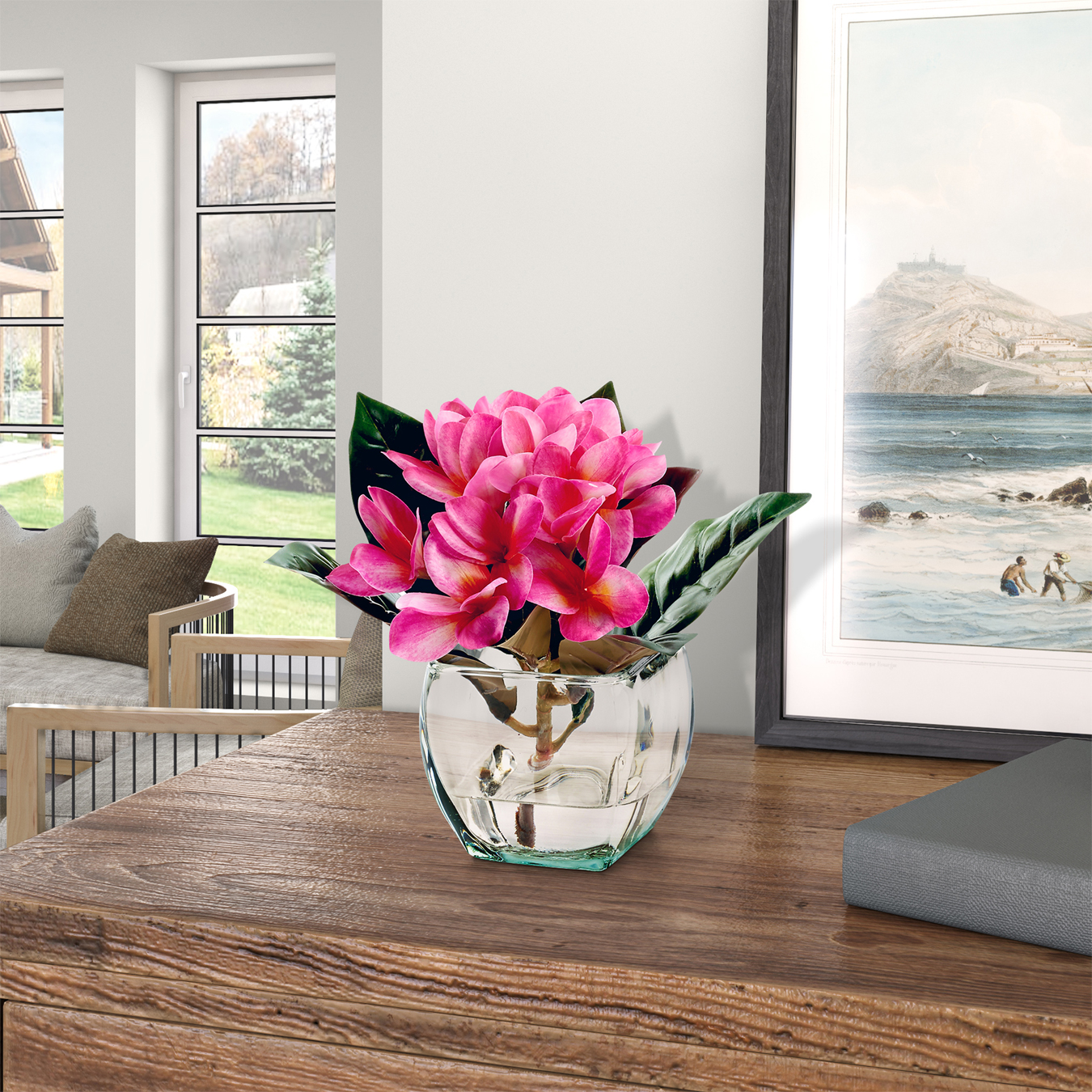 Frangipani in Bevel Vase - 245003 - Image 2