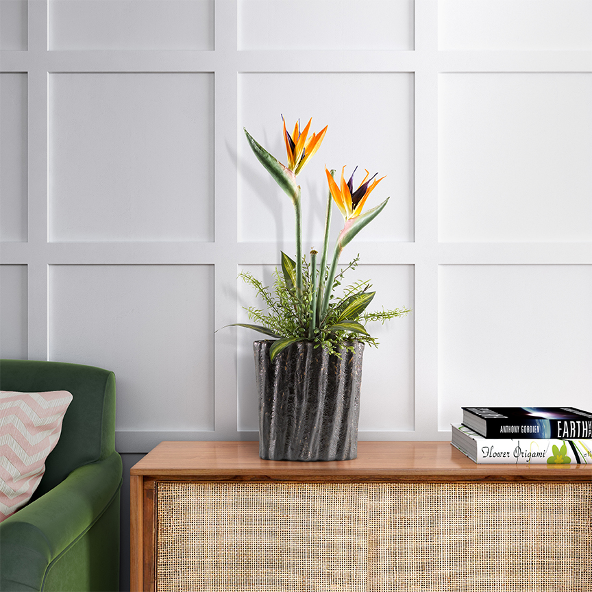 Bird of Paradise in Ripple Planter - 174021 - Image 2