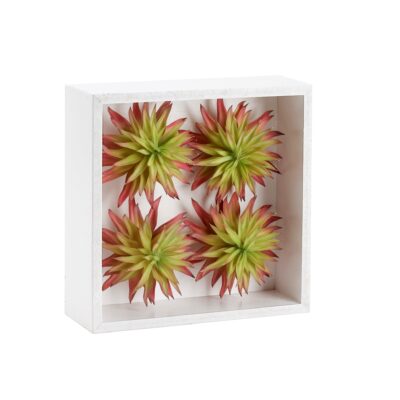 Wall Hanging Green/Pink Single Stem Succulents - 212112