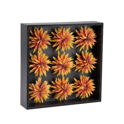 Large Wall Hanging Orange Single Stem Succulents - 212119