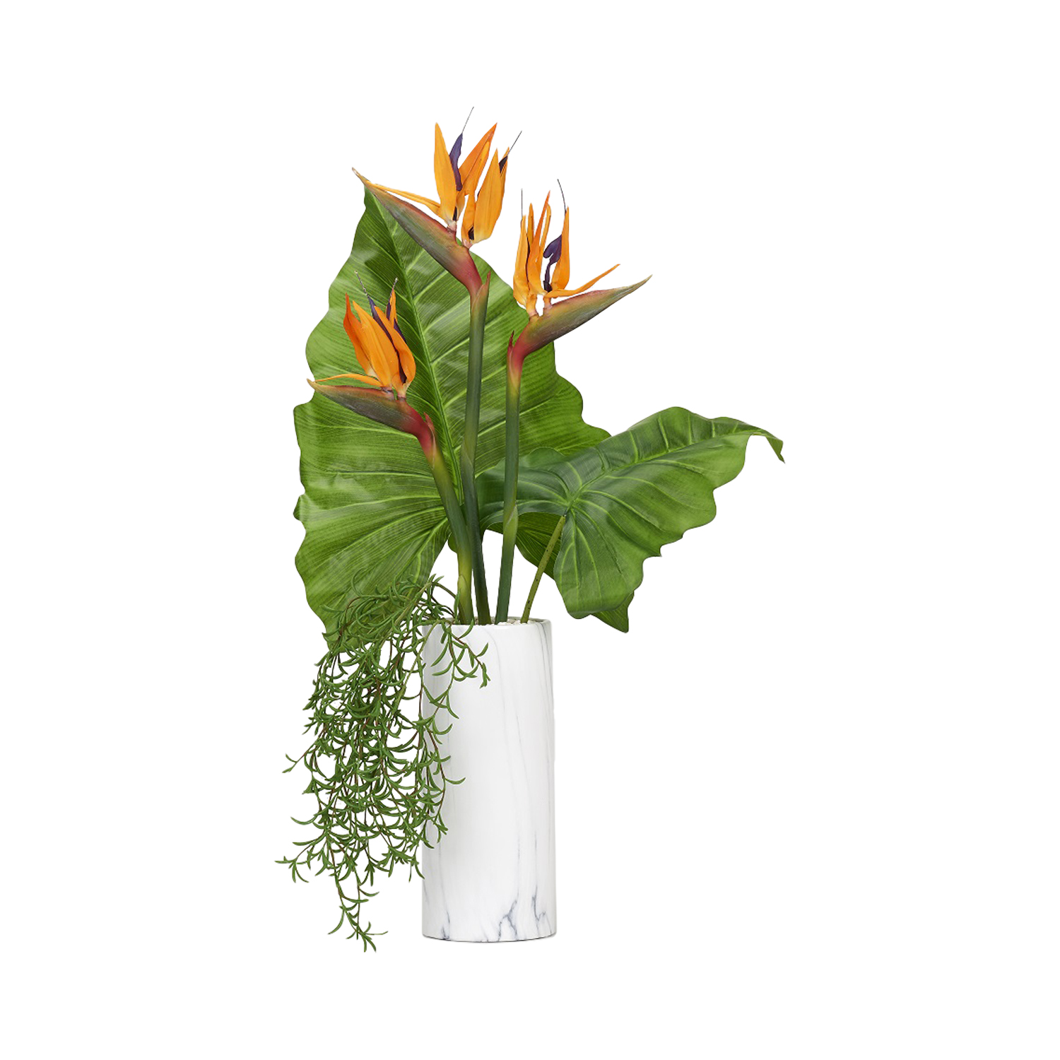 Bird of Paradise & Palm Fronds in Cora Vase - 217041