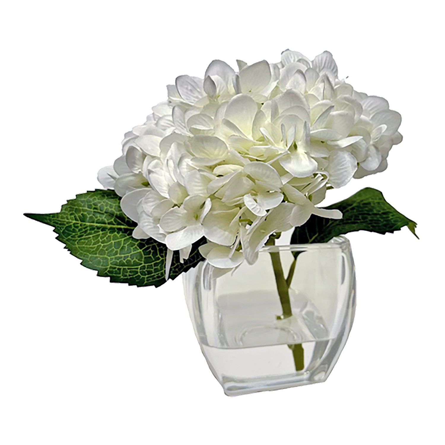Hydrangea in Bevel Vase - 191017-A