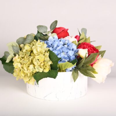 Peonies, Hydrangeas, Roses, in Medium Cora Bowl - 234008