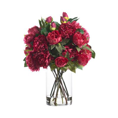 Peonies in Glass Cylinder - 234011