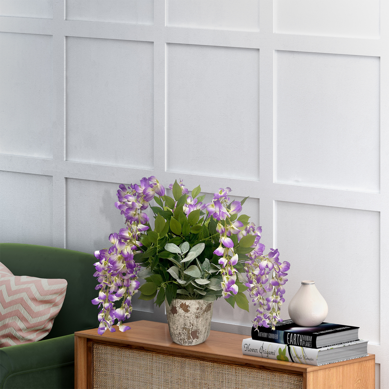 Wisteria in Weathered Oak Planter - 246033 - Image 2