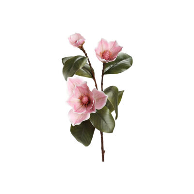 Pink Magnolia Branch with 3 Flowers - FL2560