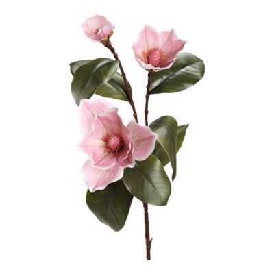 Pink Magnolia Branch with 3 Flowers - FL2560