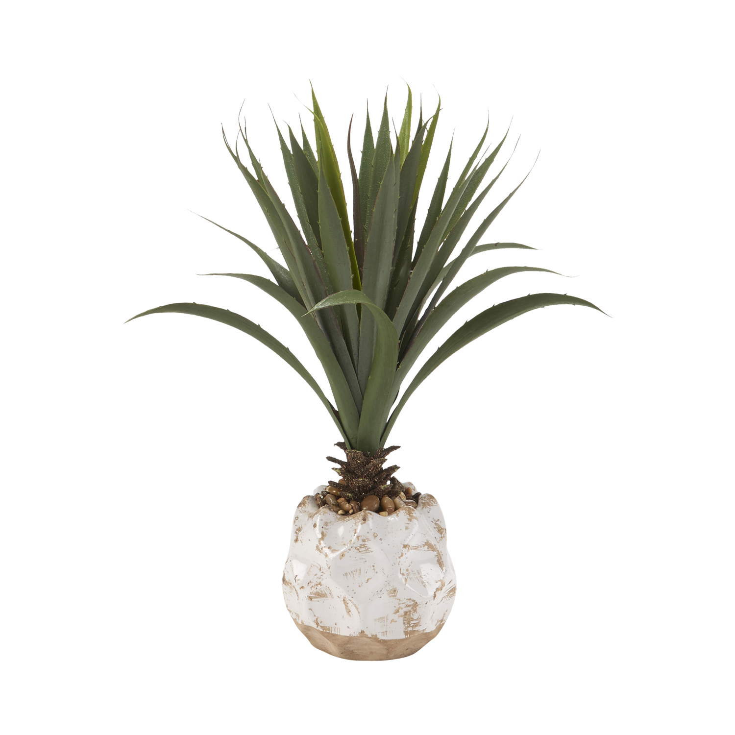 Agave Plant in Rustic Ceramic Planter - 197040-S