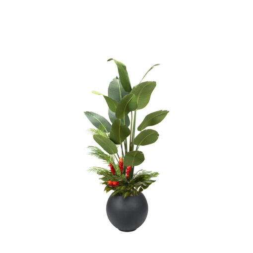Traveler Palm with Under Planting in Porter Planter 7' - 324903