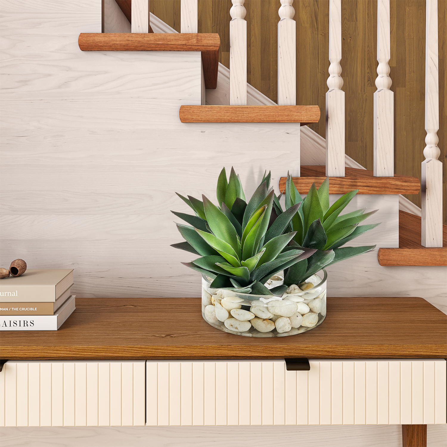 Aloe Plants in Glass Bowl - 249029 - Image 2