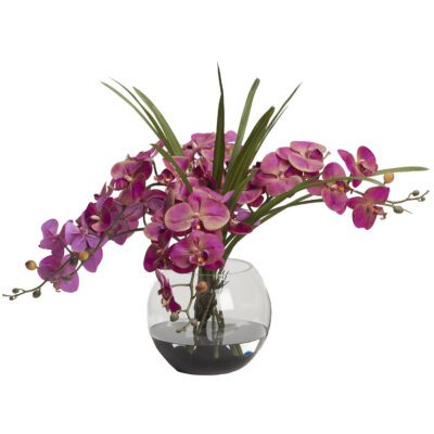 Orchids in Small Glass Sphere - 249039