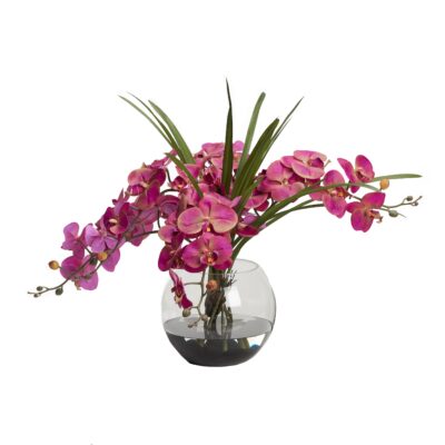 Lavender Orchids in Small Glass Sphere - 249039