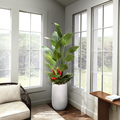 Traveler Palm with Under Planting in Quinn Planter 8' - 324907 - Image 2