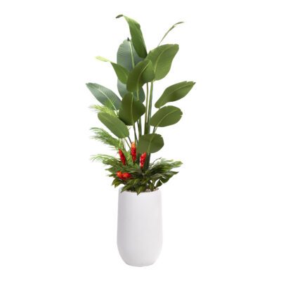 Traveler Palm with Under Planting in Quinn Planter 8' - 324907