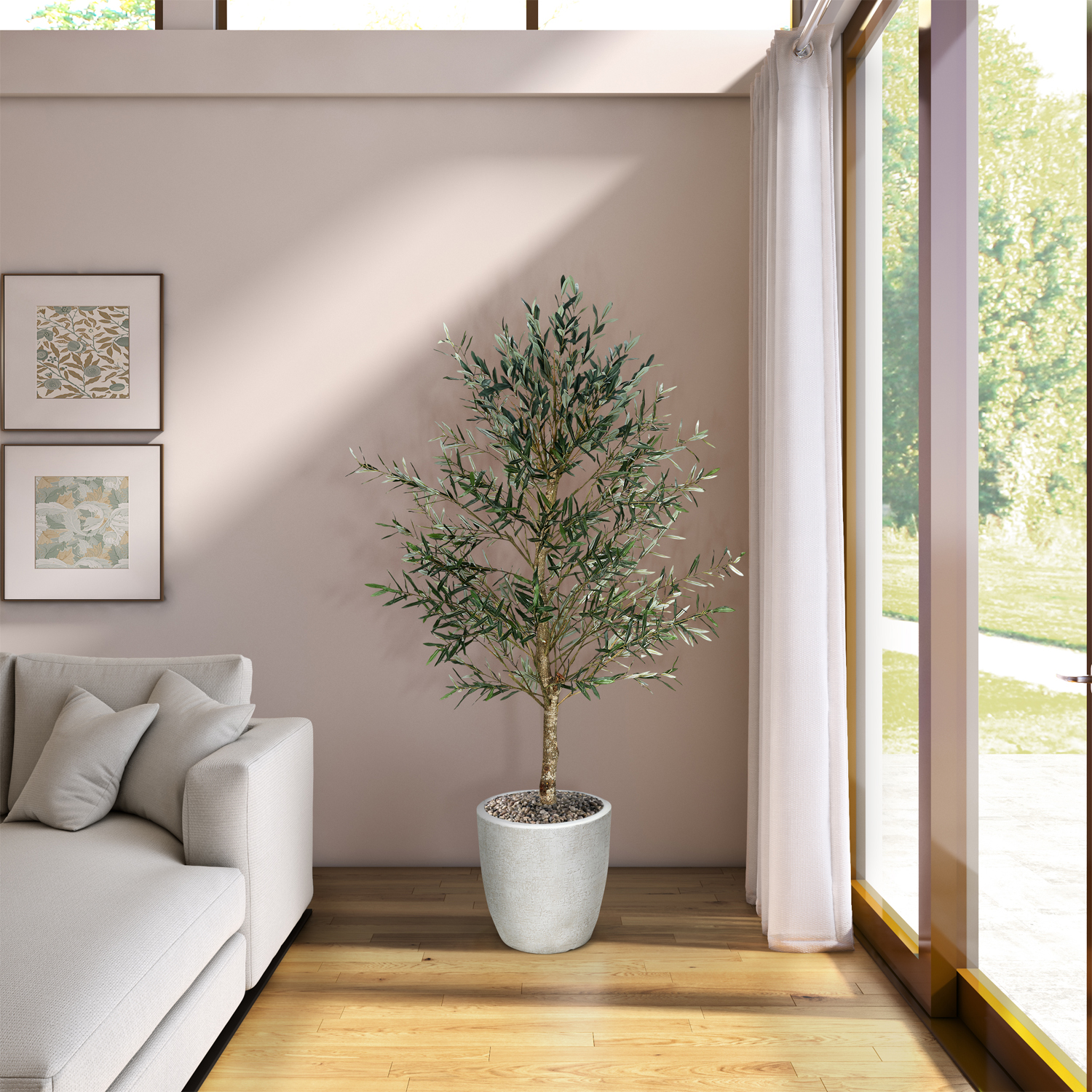 Olive Tree in Hudson Planter 7.5' - 324944 - Image 2